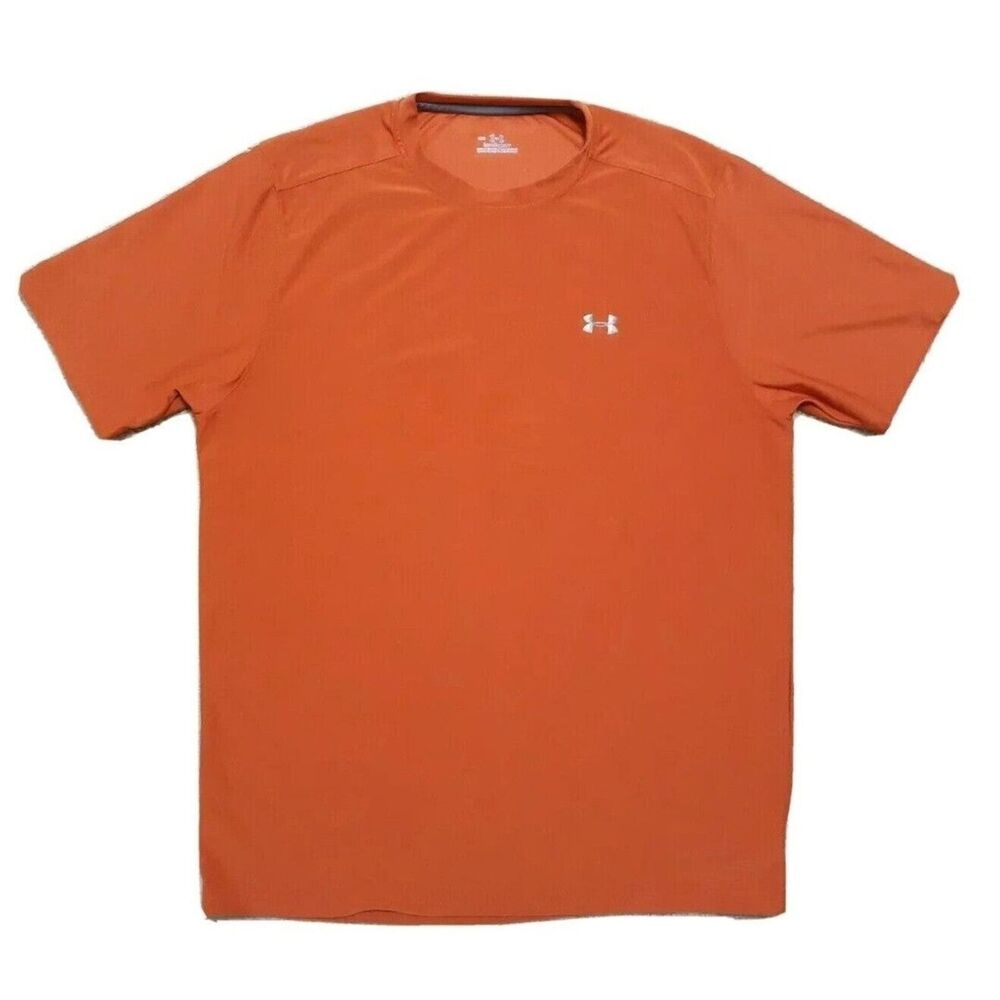 Under Armour Mens Sz Medium Heat Gear T-Shirt Rust